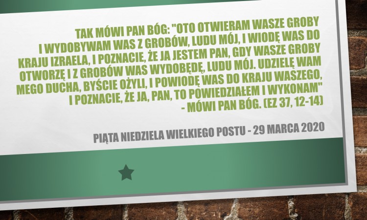 Piąta Niedziela Wielkiego Postu 