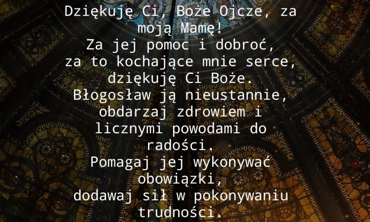 MODLITWA ZA MAMĘ