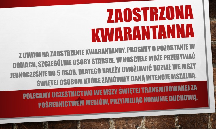 Zaostrzona kwarantanna