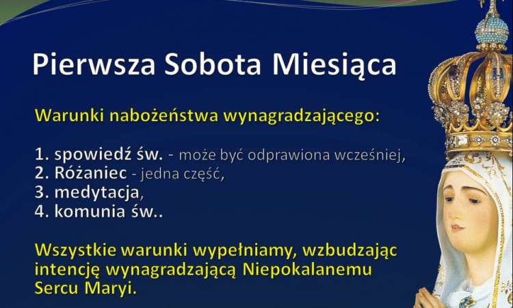 NABOŻEŃSTWO PIĘCIU PIERWSZYCH SOBÓT MIESIĄCA