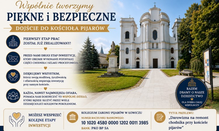 WESPRZYJ PRZEBUDOWĘ DOJŚCIA DO KOŚCIOŁA PIJARÓW